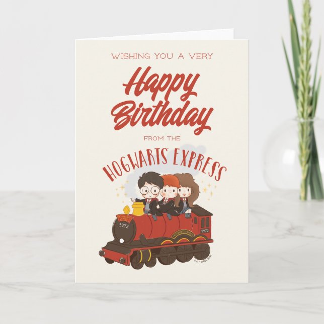 Alla på Hogwarts Express Magic Birthday Kort (Framsida)