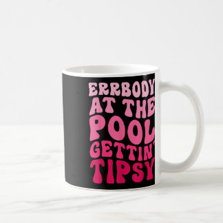 Alla på poolen blir berusade Retro Groovy Mat Kaffemugg
