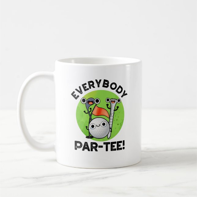 Alla Par-tee Funny Golf Pun Kaffemugg (Vänster)