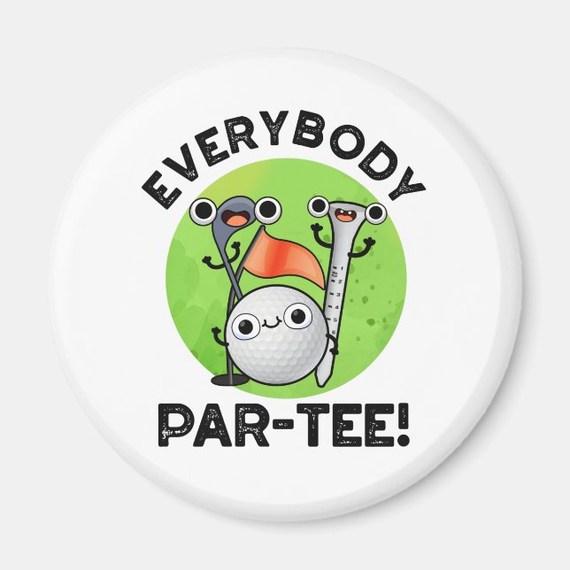 Alla Par-tee Funny Golf Pun Magnet (Framsidan)