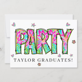 * Alla PARTY Gör-det-själv-inbjudan Klotter  Evene Inbjudningar