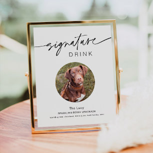 ALLA PET Namnteckning Drink Bröllop-tecken Poster