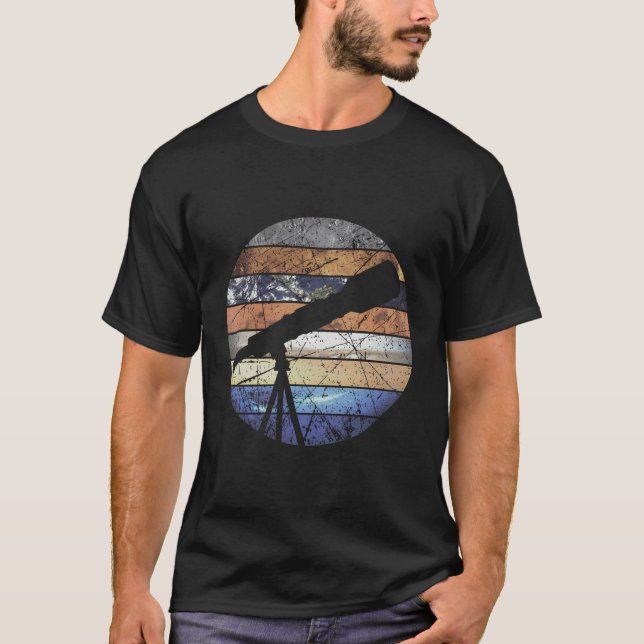 Alla planeter Solar System Telescope Astronomy T Shirt (Framsida)
