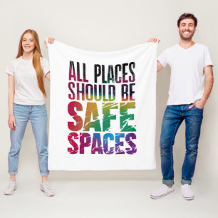 Alla platser borde vara säkra utrymmen HBTQ Pride Fleecefilt
