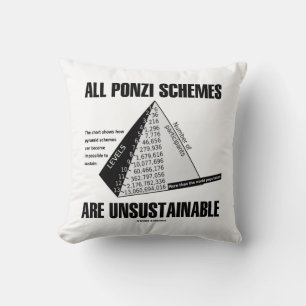Alla Ponzi-system är ohållbara (Ekonomisk humor) Kudde