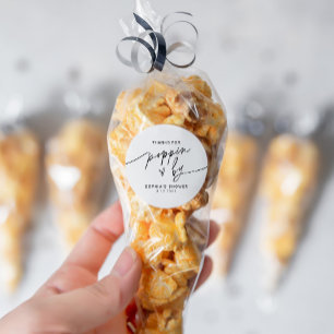 ALLA Popcorn Favor Stick tack för Poppin från Runt Klistermärke