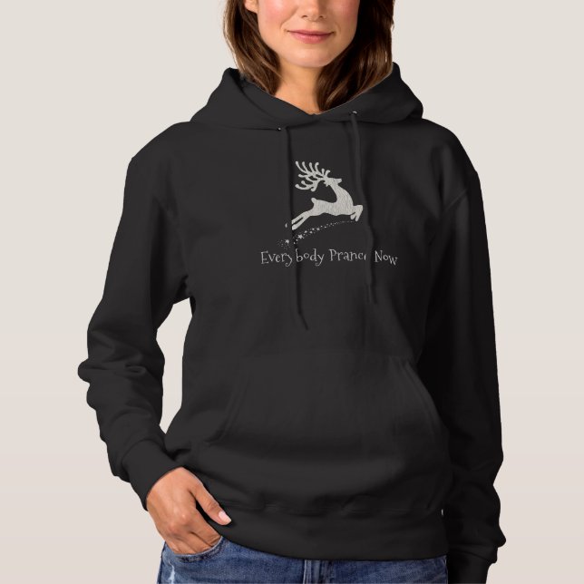Alla Prance Now Funny jul Reindeer Holi T Shirt (Framsida)