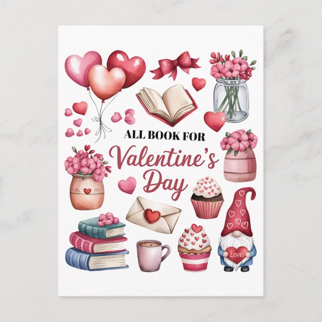 Alla presentböcker för Alla hjärtans dag Vykort (Framsida)