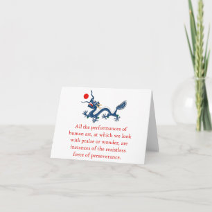 Alla prestanda - Perseverance Quote Kort