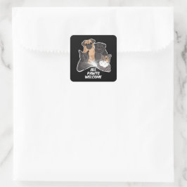 Alla prickar välkomnar klassiska rund fästpunkter fyrkantigt klistermärke