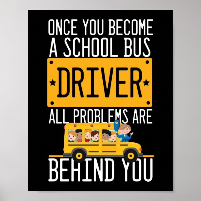 Alla problem ligger bakom dig när du kör Buss Poster (Framsidan)