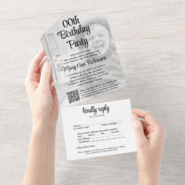 ALLA QR-kodens OSA och fotoöverlägg för Födelsedag