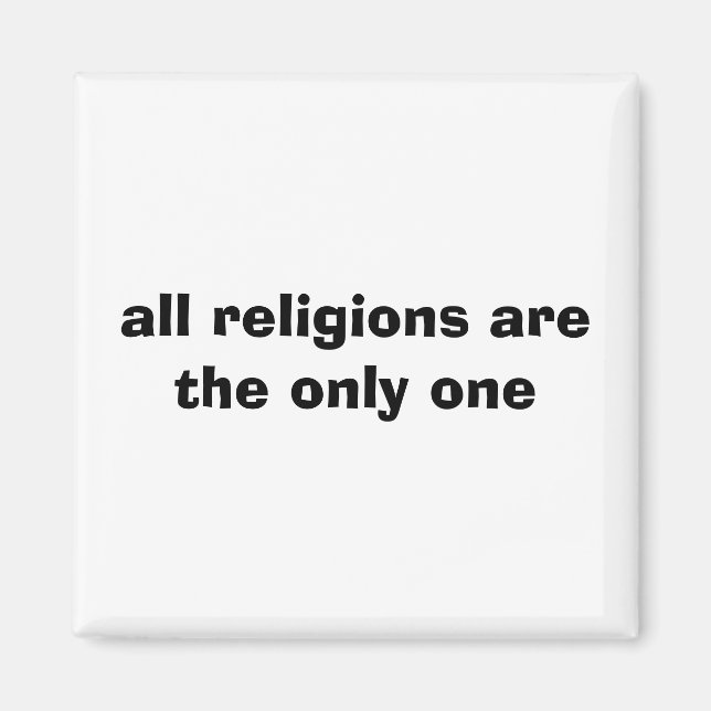 Alla religioner är de enda magnet (Framsidan)