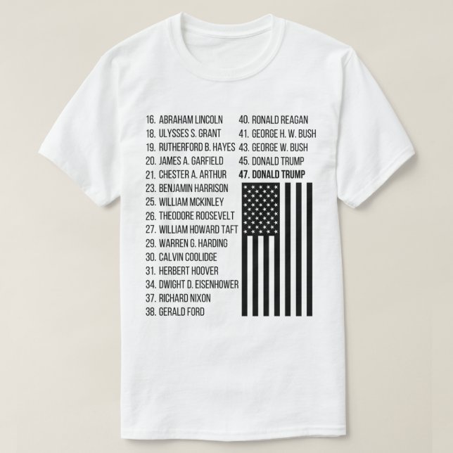 Alla republikanska presidenter i Amerika T Shirt (Design framsida)