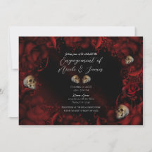 Alla röda rosor & Dödskallar Mörkt blomsterarrange