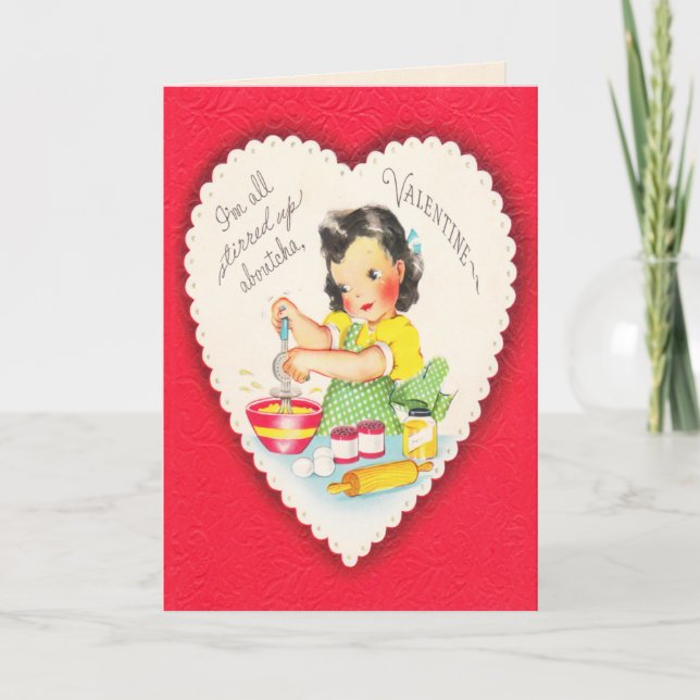 Alla rörde upp valentines daykort helgkort (Framsida)