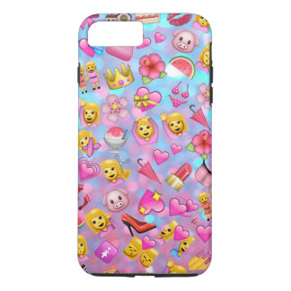 Alla rosa flick-emoji-kollage mönster