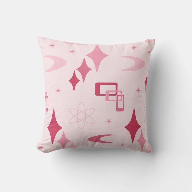 Alla Rosa Mid Century Modern Atomic, Boomerangs Kudde (Framsida)
