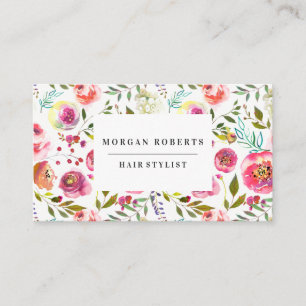 Alla Rosa Tropical Peach Flowers Visitkort
