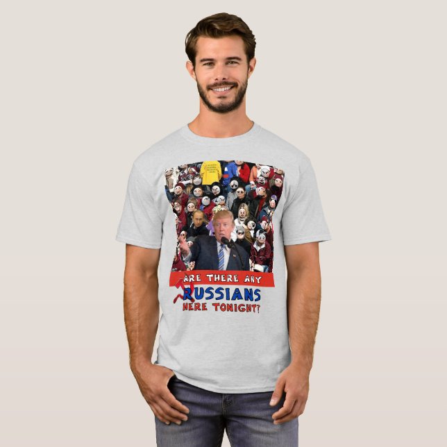 Alla ryssar, Trump Rally, Trump, Ryssland, Emoji Tee (Hel framsida)