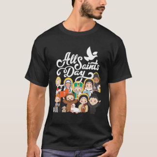 Alla saints Day Kids katolska St Francis Therese J T Shirt