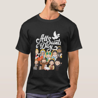 Alla saints Day Kids katolska St Francis Therese J T Shirt