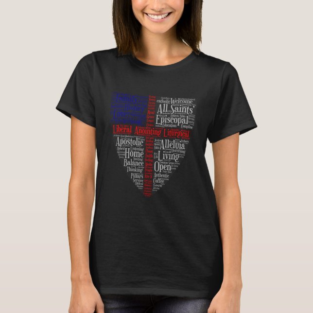 Alla saintss ordmoln t shirt (Framsida)
