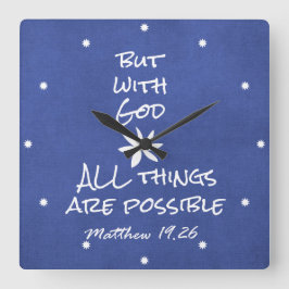 Alla sak är möjliga bibelverser fyrkantig klocka