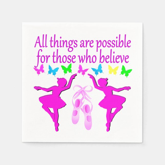 ALLA SAK ÄR MÖJLIGA DANCER DREAM PAPPERSSERVETT (Framsidan)