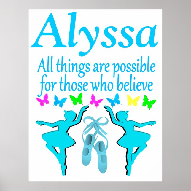 ALLA SAK ÄR MÖJLIGA FÖR DEN HÄR DANCER-POSTER POSTER (Framsidan)