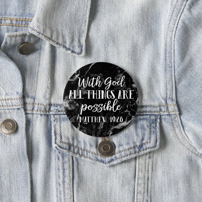 Alla sak är möjliga kristna bibelverser knapp (In Situ)