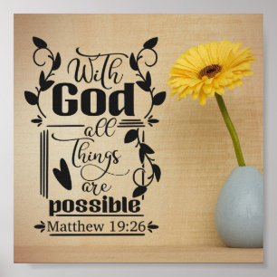 Alla Sak är möjliga Matthew 19:26 Poster