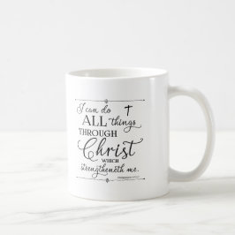 Alla Sak genom Kristus - Filippinerna 4:13 Kaffemugg