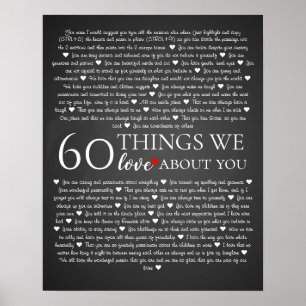 Alla sak vi kärlek om dig, 60-årsdagen poster