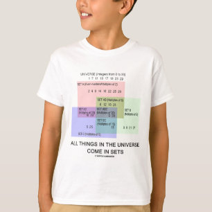 Alla saker i universumkomen i uppsättningar t-shirt