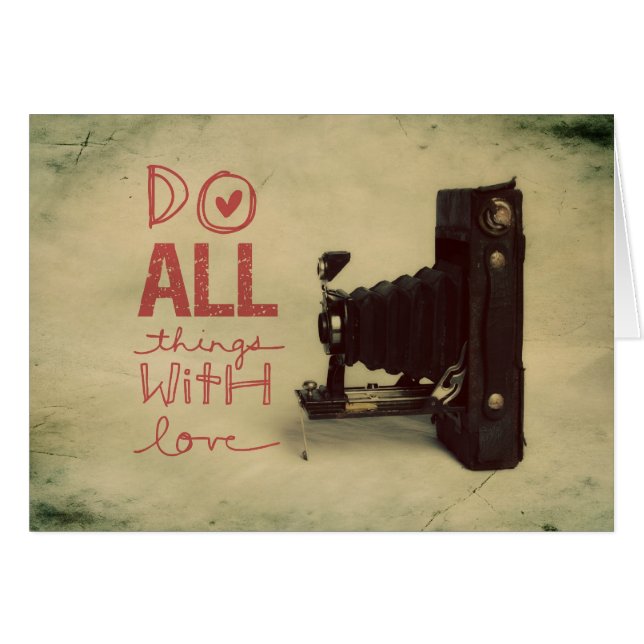 Alla saker med kärlek hälsningskort (Framsidan Horizontal)