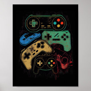 Alla sakerna TV-spelskontroll spelare Grafik Poster