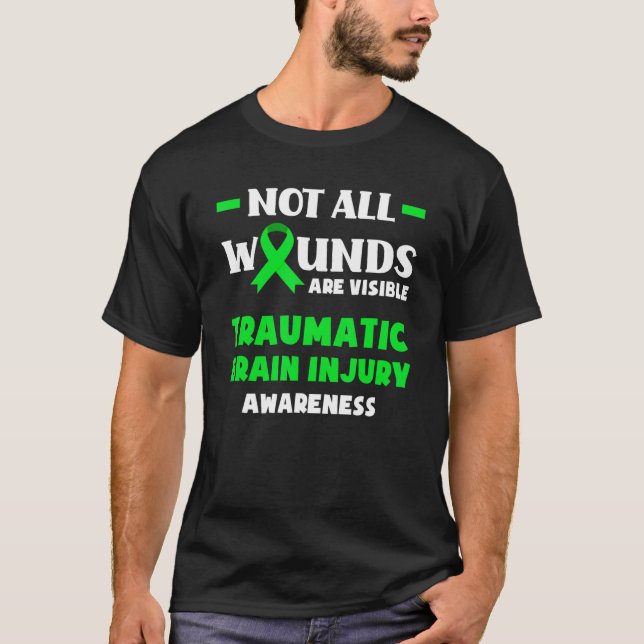 Alla sår är inte synbara, traumatiska hjärnskador t shirt (Framsida)