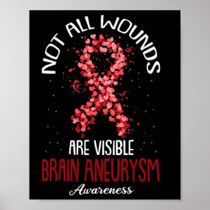 Alla sår är inte synliga för hjärnans Aneurysm Awa Poster