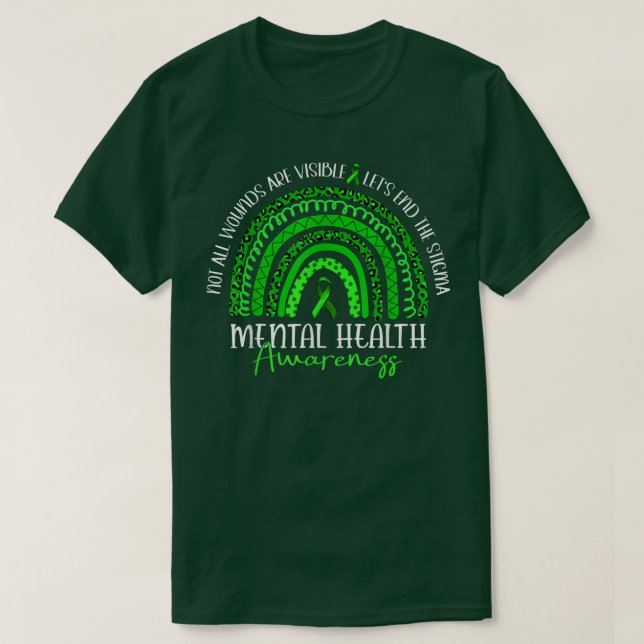 Alla sår är inte synliga för psykisk hälsa t shirt (Design framsida)