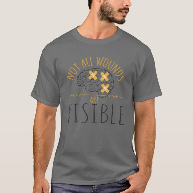 Alla sår är inte synliga för utbyte av hjärnkirurg t shirt (Framsida)