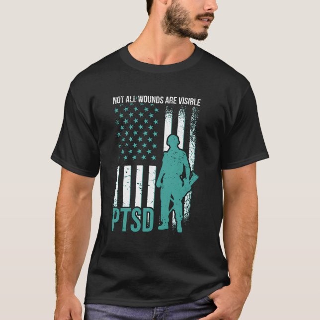 Alla sår är inte synliga och kända t shirt (Framsida)