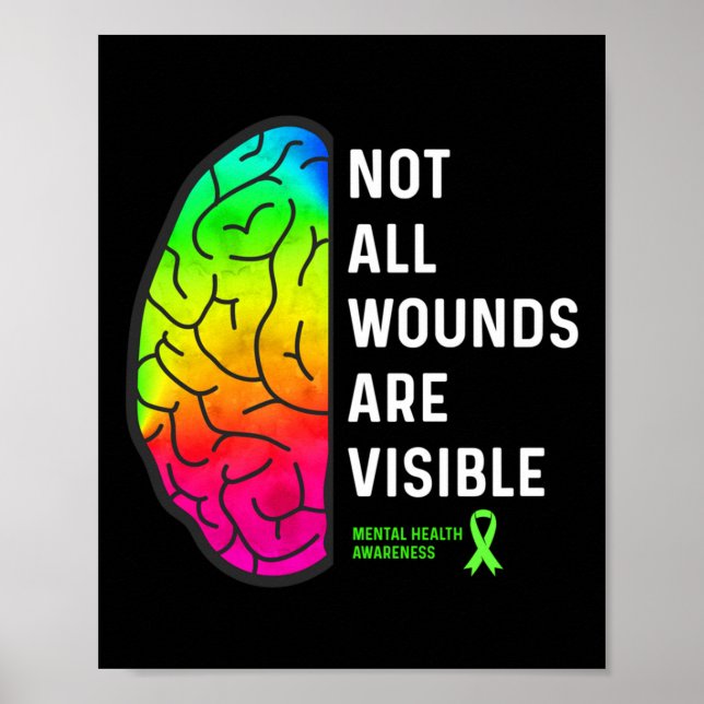 Alla sår är inte synliga - psykisk hälsa poster (Framsidan)