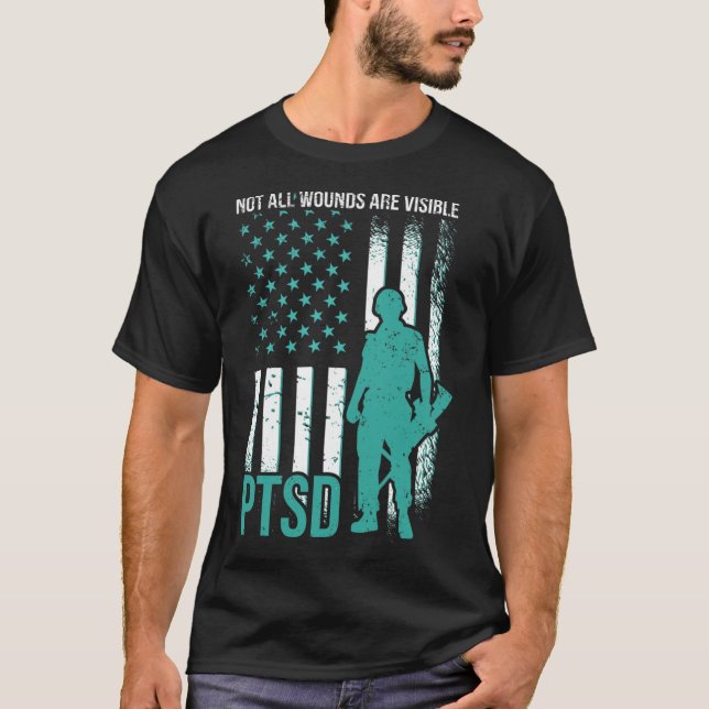 Alla sår är inte synliga - PTD-medvetenhet T Shirt (Framsida)