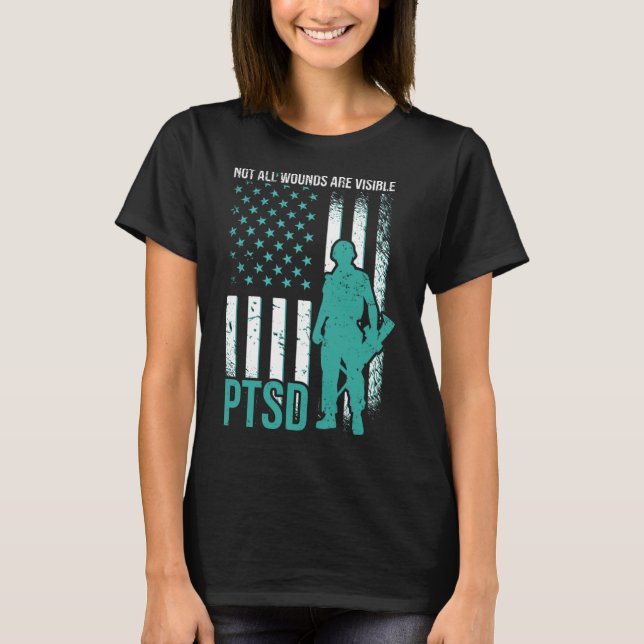 Alla sår är inte synliga - PTD-medvetenhet T Shirt (Framsida)