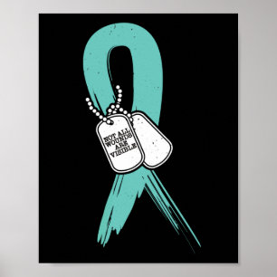 Alla sår är inte synliga PTSD Awareness Teal Poster