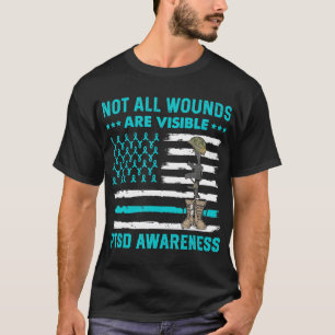 Alla sår är inte synliga PTSD - medvetandehöjande T Shirt