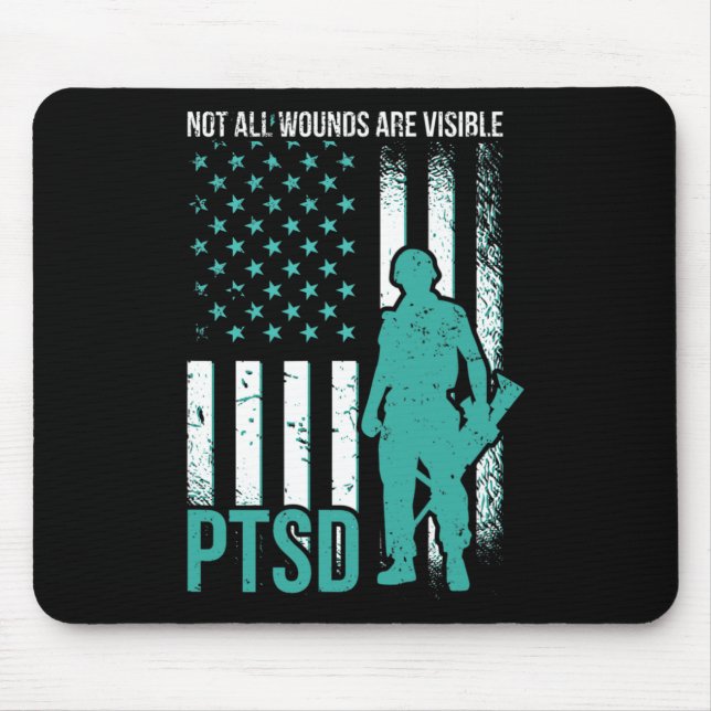 Alla sår är inte synliga - PTSD-medvetenhet Musmatta (Framsidan)