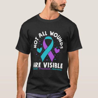 Alla sår är inte synliga, självmordsmedvetande Men T Shirt
