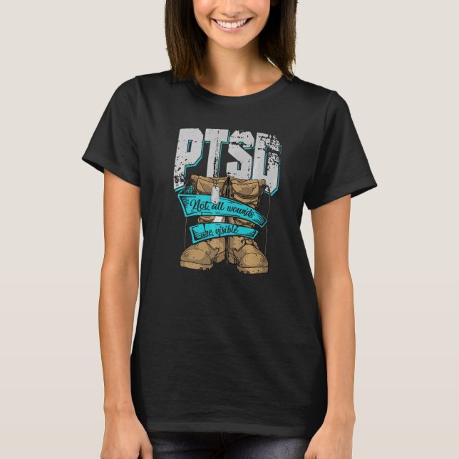 Alla sår är inte synliga veterinärskor t shirt (Framsida)
